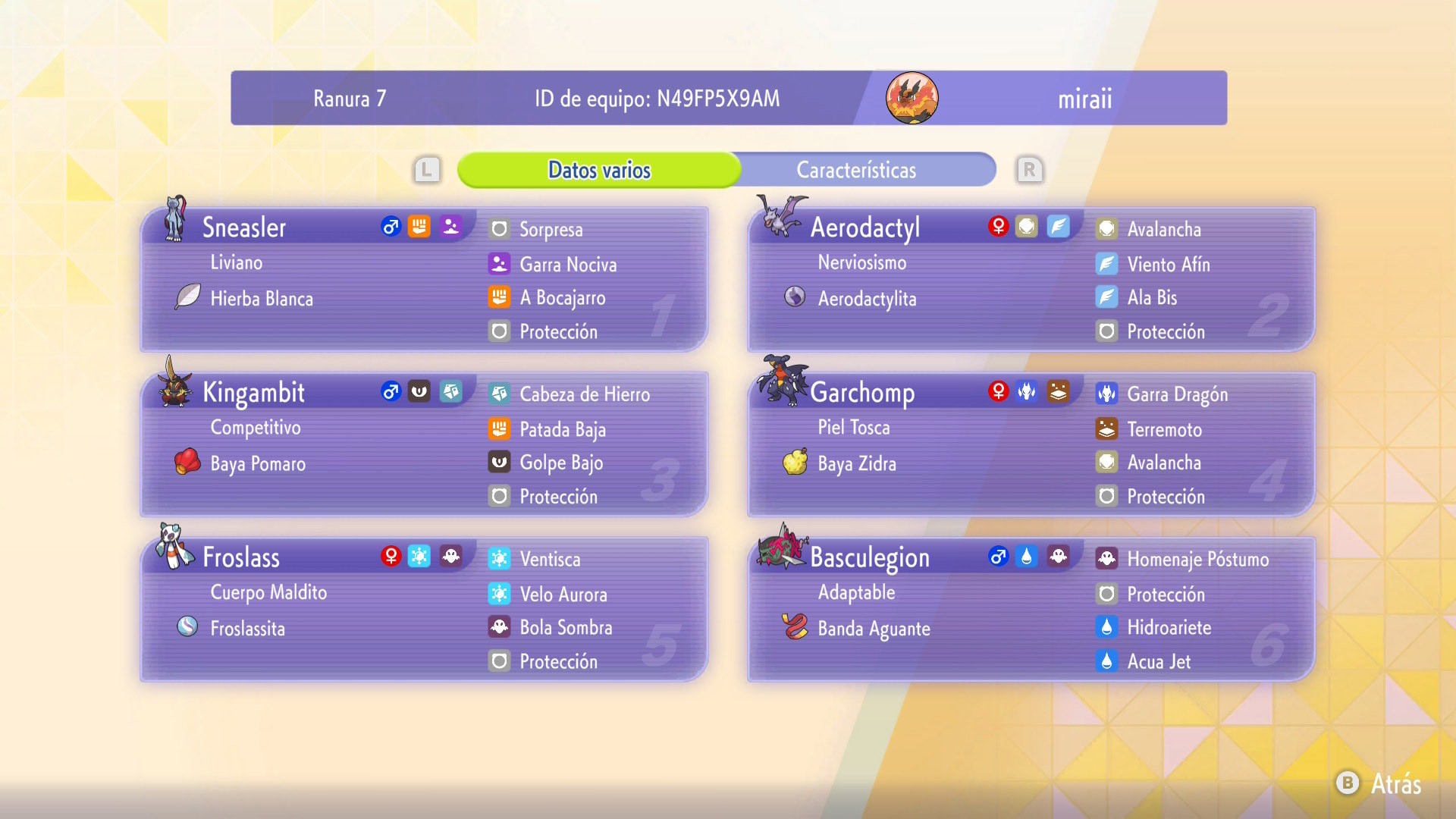 miraii1__'s Top 50 Aerodactyl Froslass screenshot 1