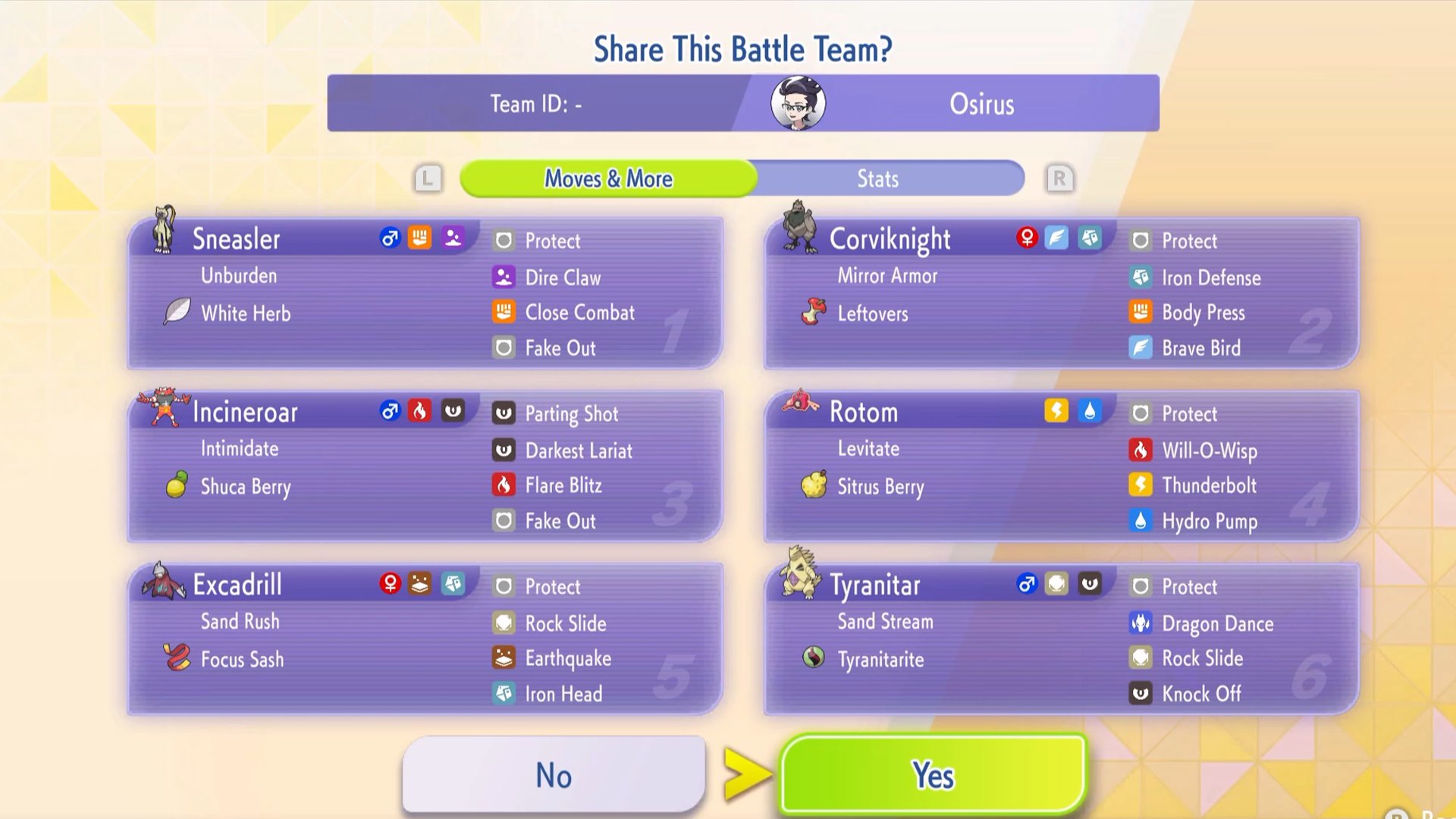 Osirus' Tyranitar Sneasler Team screenshot 3