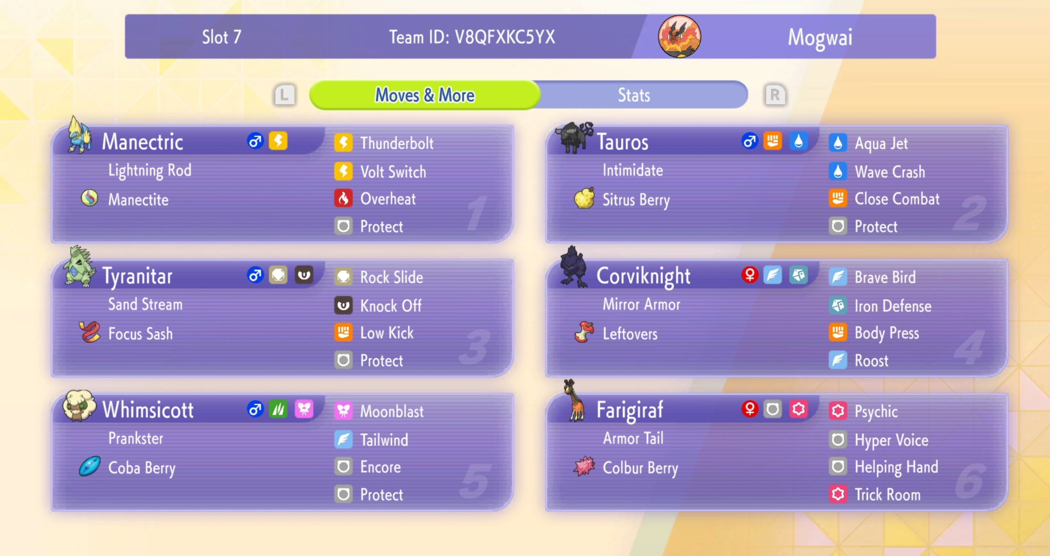 megamogwai's 2117 Manectric Corviknight screenshot 2