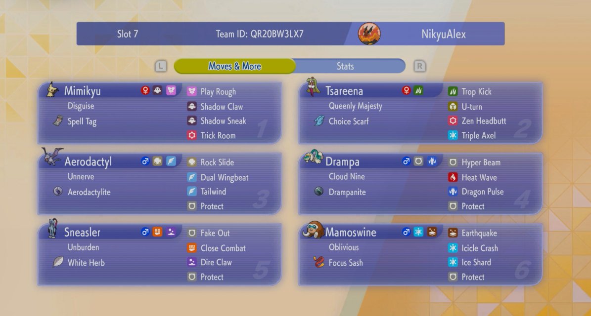 NikyuAlex's Global Challenge Aerodactyl Drampa preview