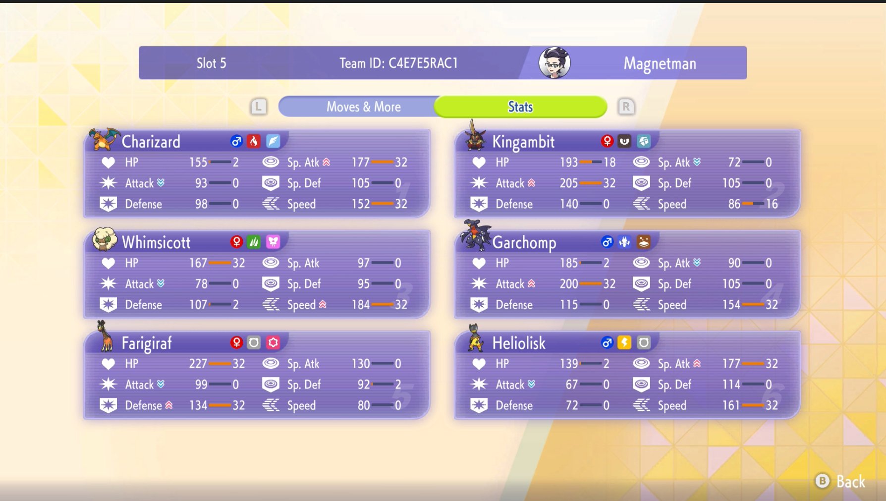 Magnetman's Charizard Heliolisk Team screenshot 2