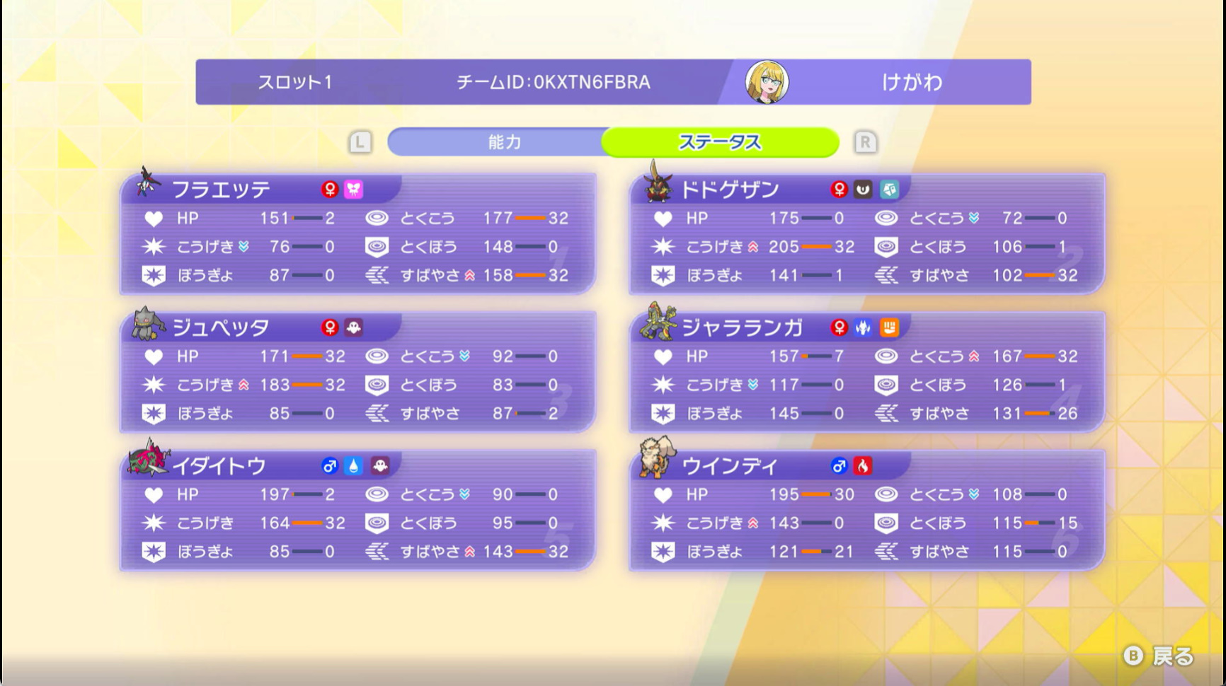 poke_kegawa's Banette Arcanine Global Challenge Team screenshot 2