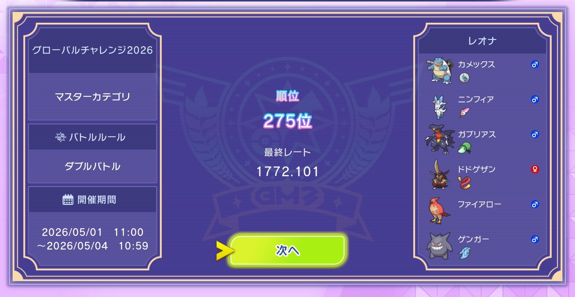 MikaMika_tti's Blastoise Talonflame Team preview