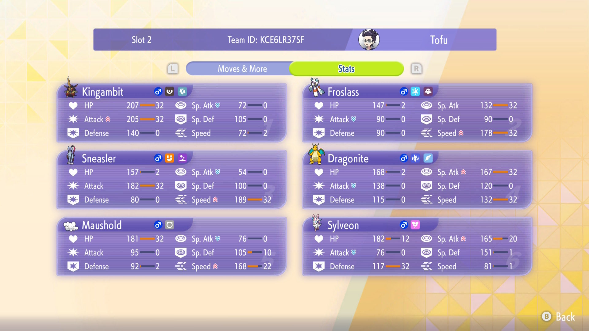 WoodTofu's Froslass Dragonite Team screenshot 2