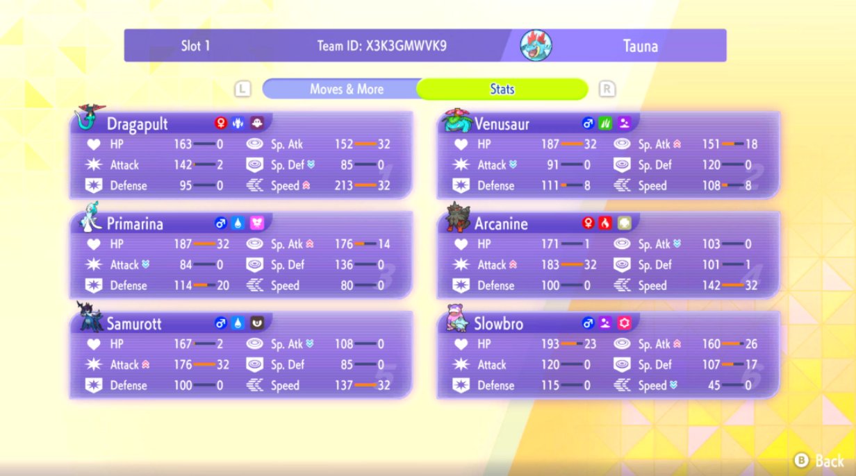 Tauna_YT's Slowbro Venusaur M-2 Team screenshot 2
