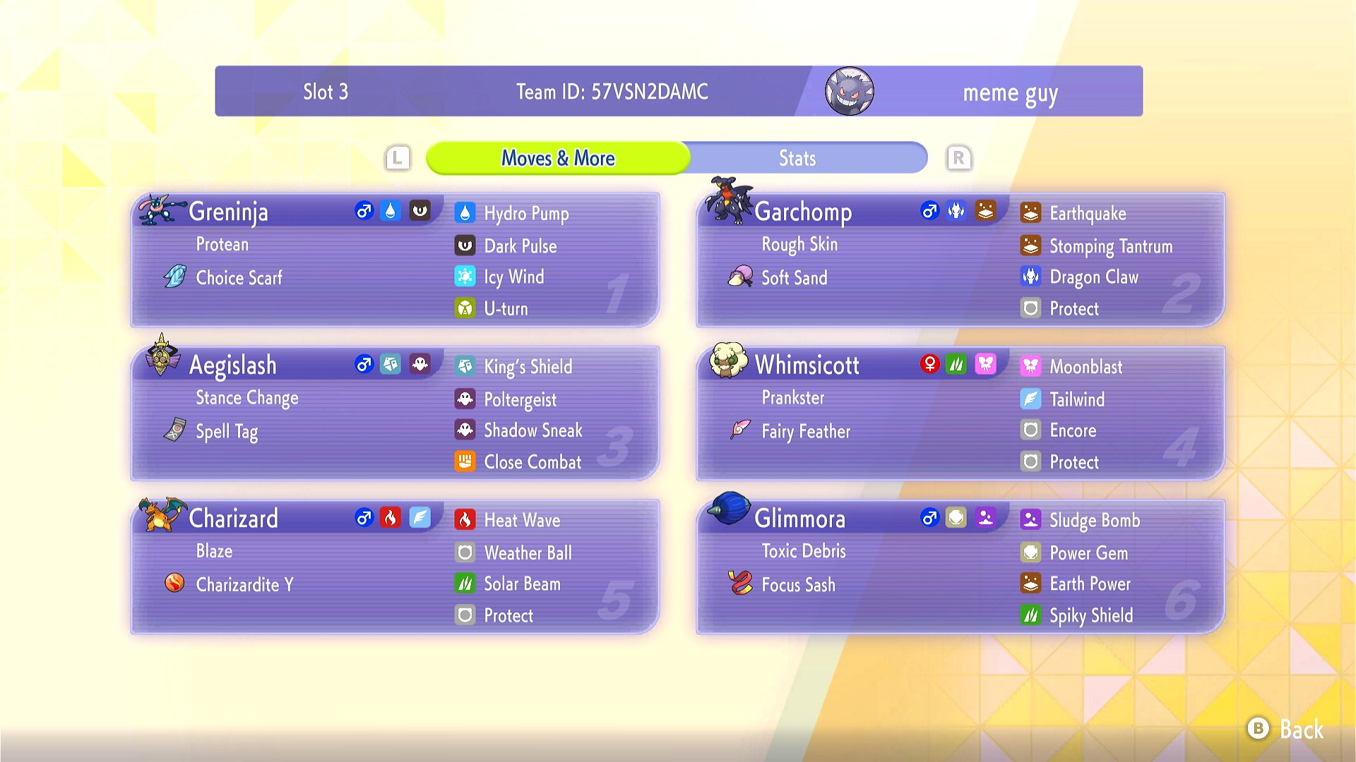 MemeGuy924's Charizard-Y Greninja Team screenshot 2