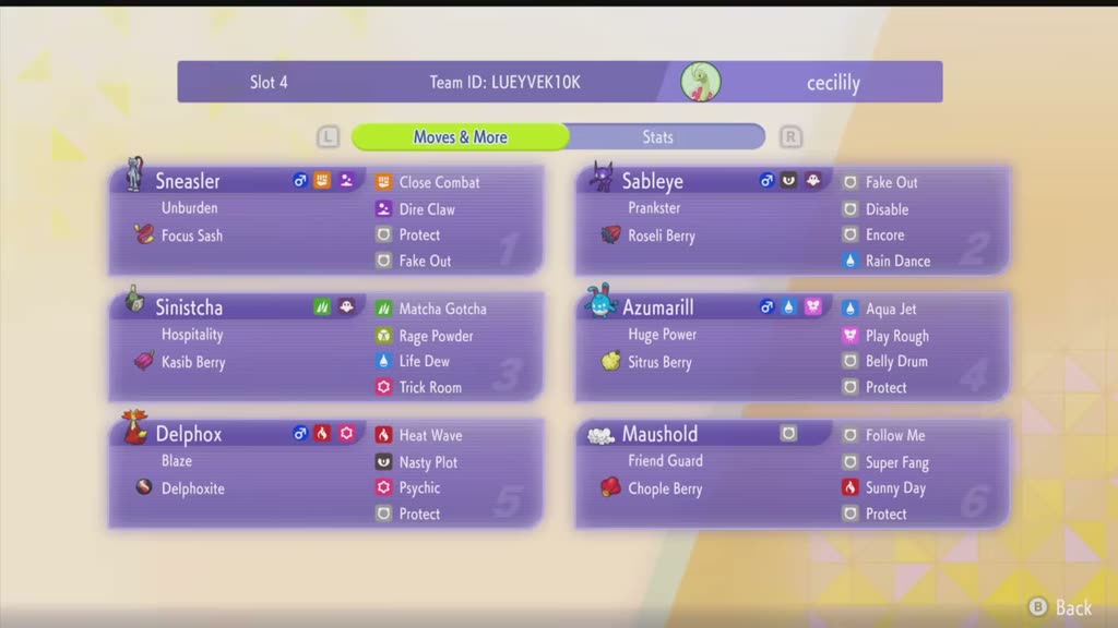 cecilily's Delphox Pride Team screenshot 2
