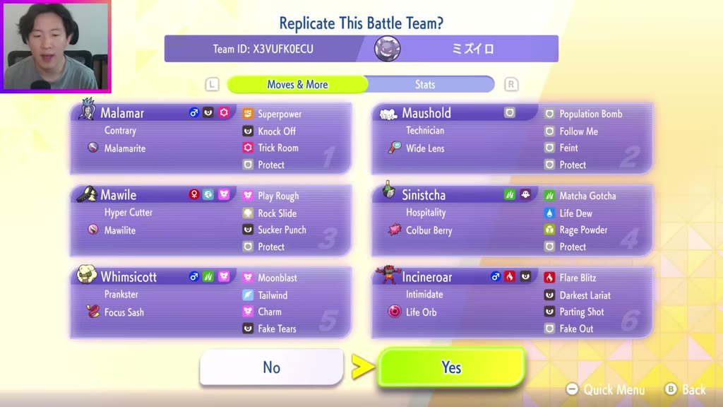 Mizuiro's Malamar Mawile Dual-Speed Team screenshot 1