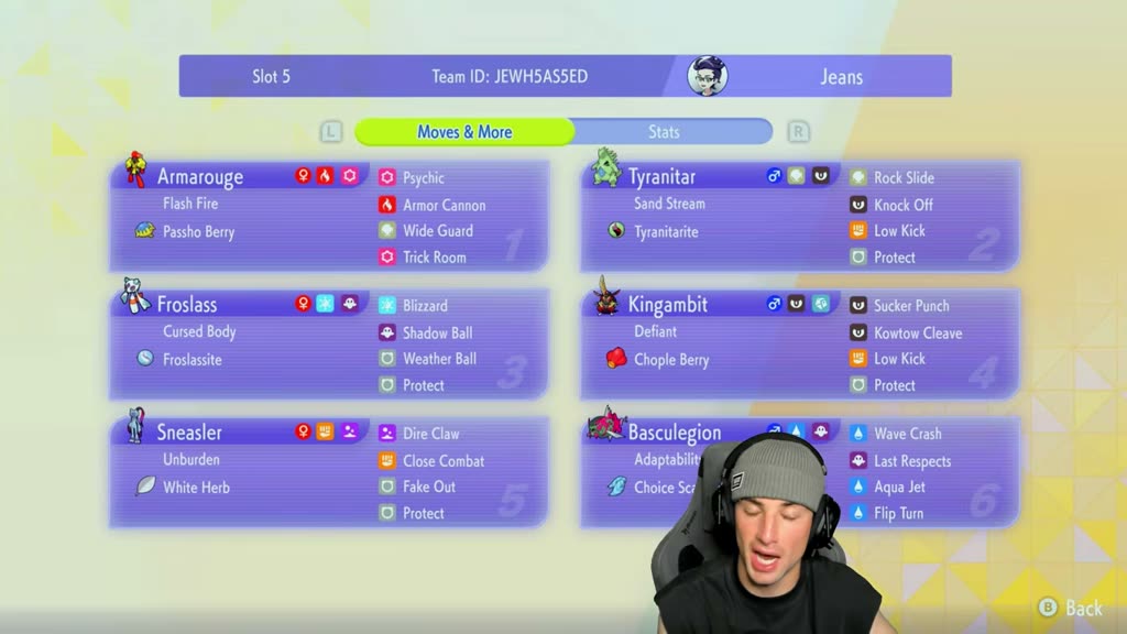 Jeans' Armarouge Trick Room Team screenshot 2