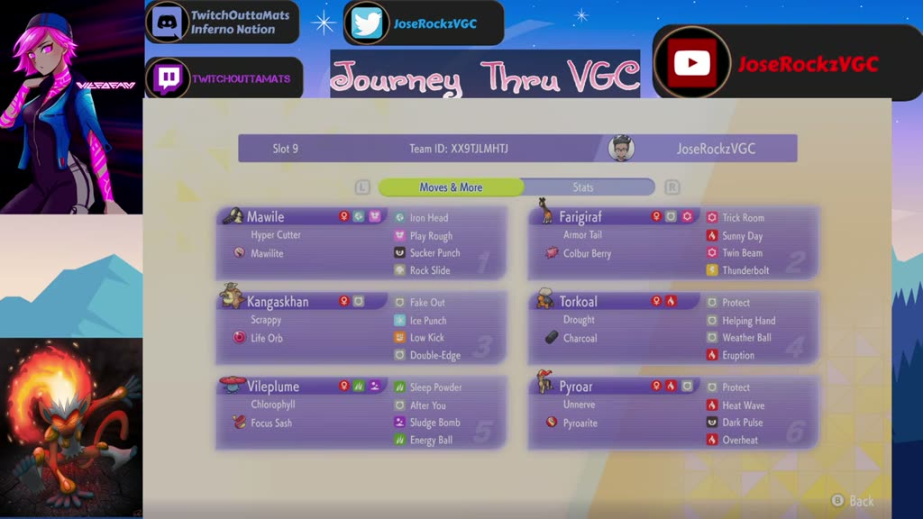 JoseRockzVGC's Mawile Pyroar Trick Room preview