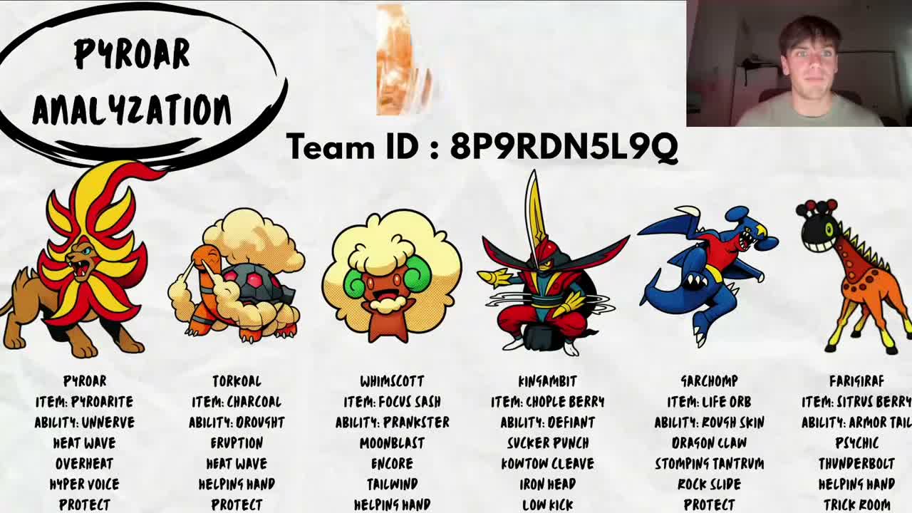KingVGC's Mega Pyroar Sun Room preview