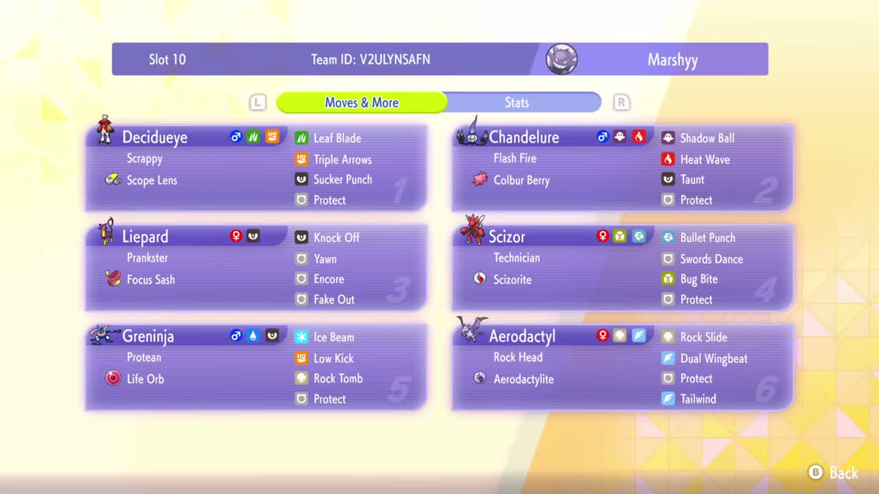 Marshyy's Greninja Scizor Champion Team screenshot 1