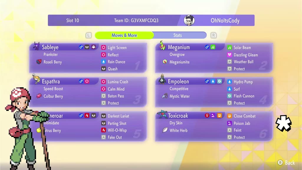 OhNoItsCody's Empoleon Toxicroak Team screenshot 2