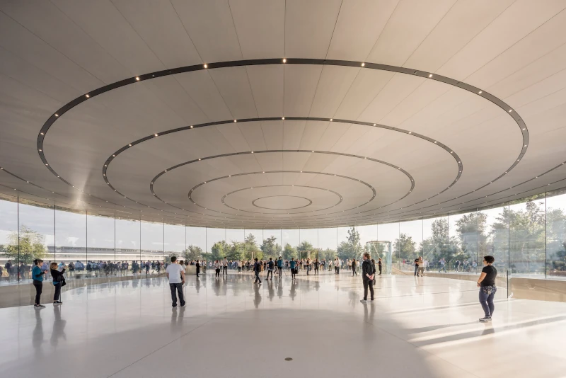 steve jobs theater inside terrazzo