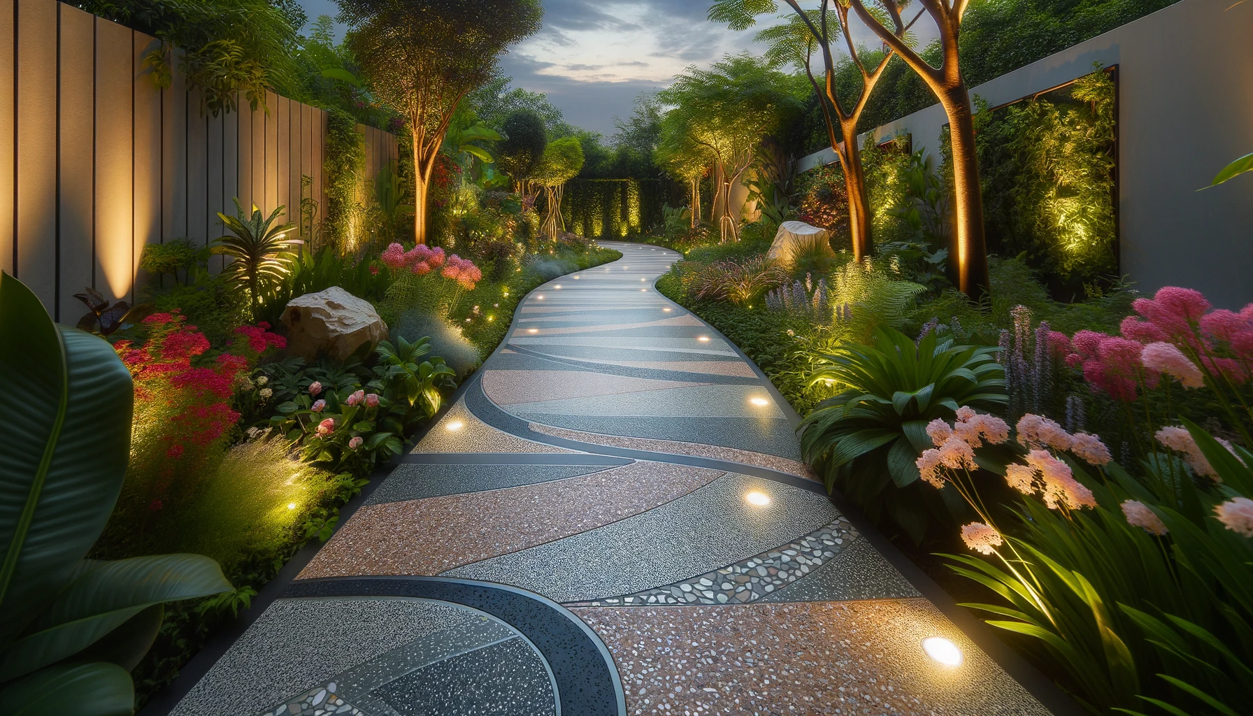 terrazzo slabs path