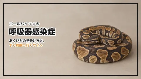 ボールパイソンの呼吸器感染症｜開口呼吸・泡・呼吸音が出たときに見ること