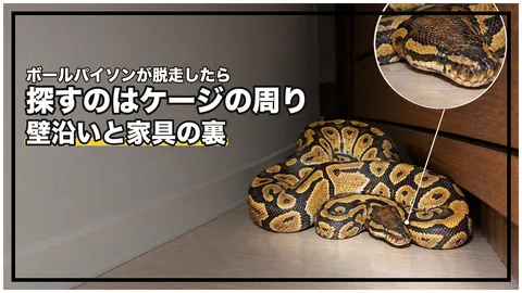 ボールパイソンが脱走したとき｜最初にやること、探す順番、出口を作らない点検