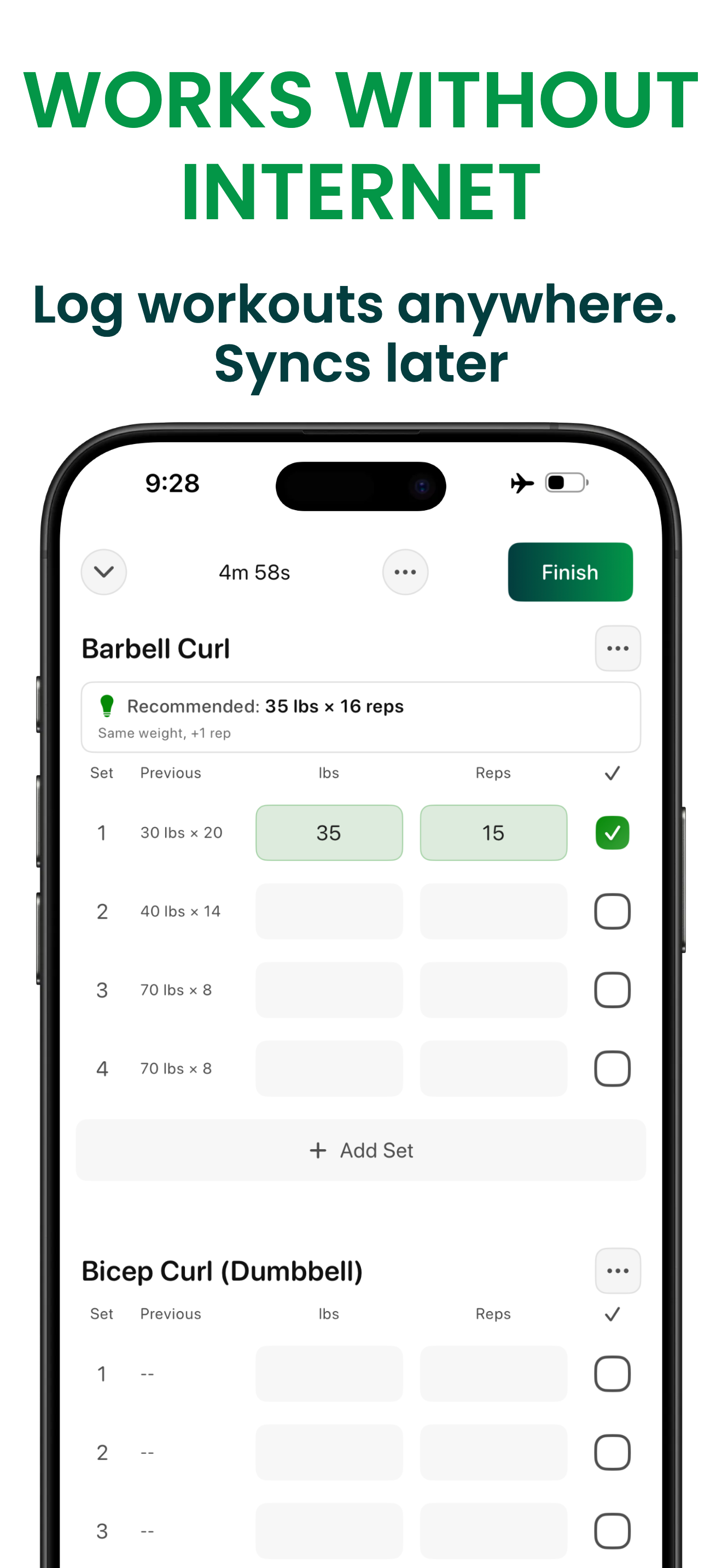 Bazu iPhone screenshot — works offline