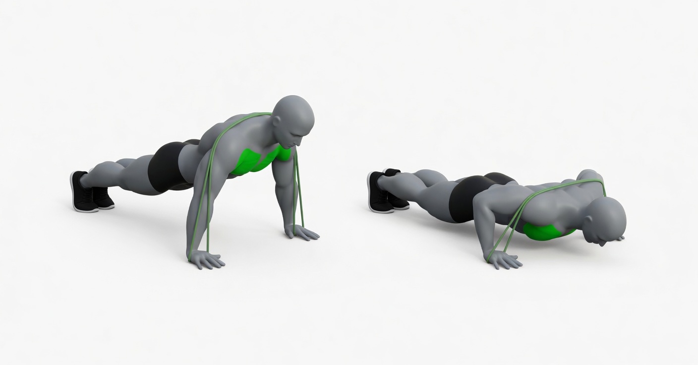 Banded Push-Up exercise demonstration