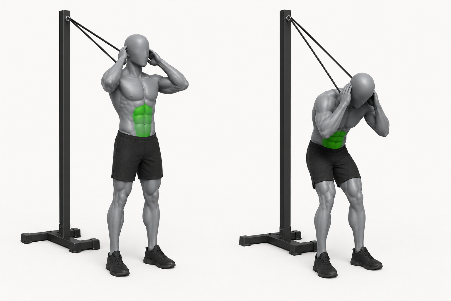 Standing Crunch (Band) exercise demonstration