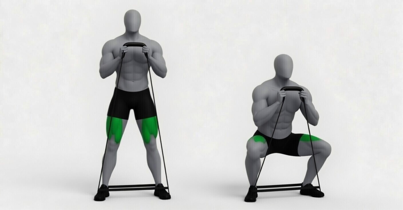 Goblet Squat (Band) exercise demonstration