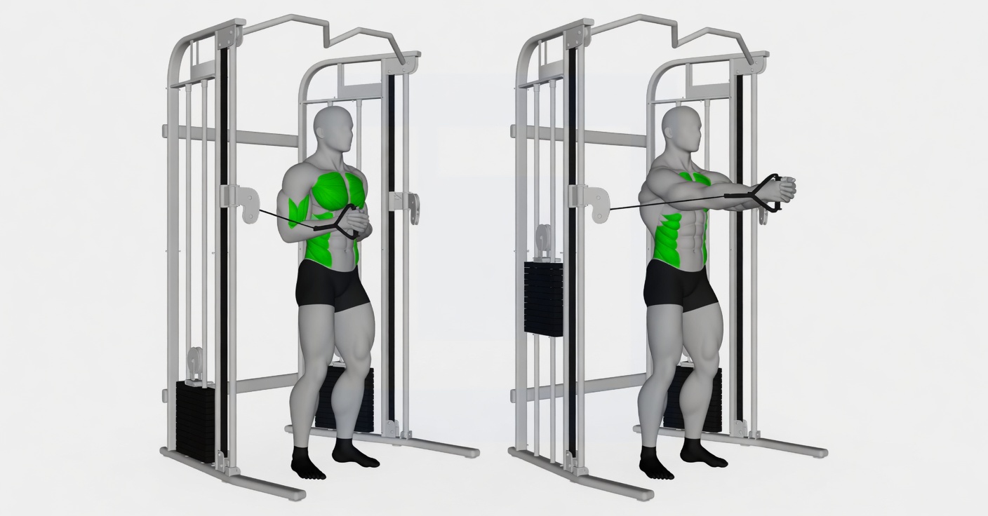 Cable Pallof press exercise demonstration