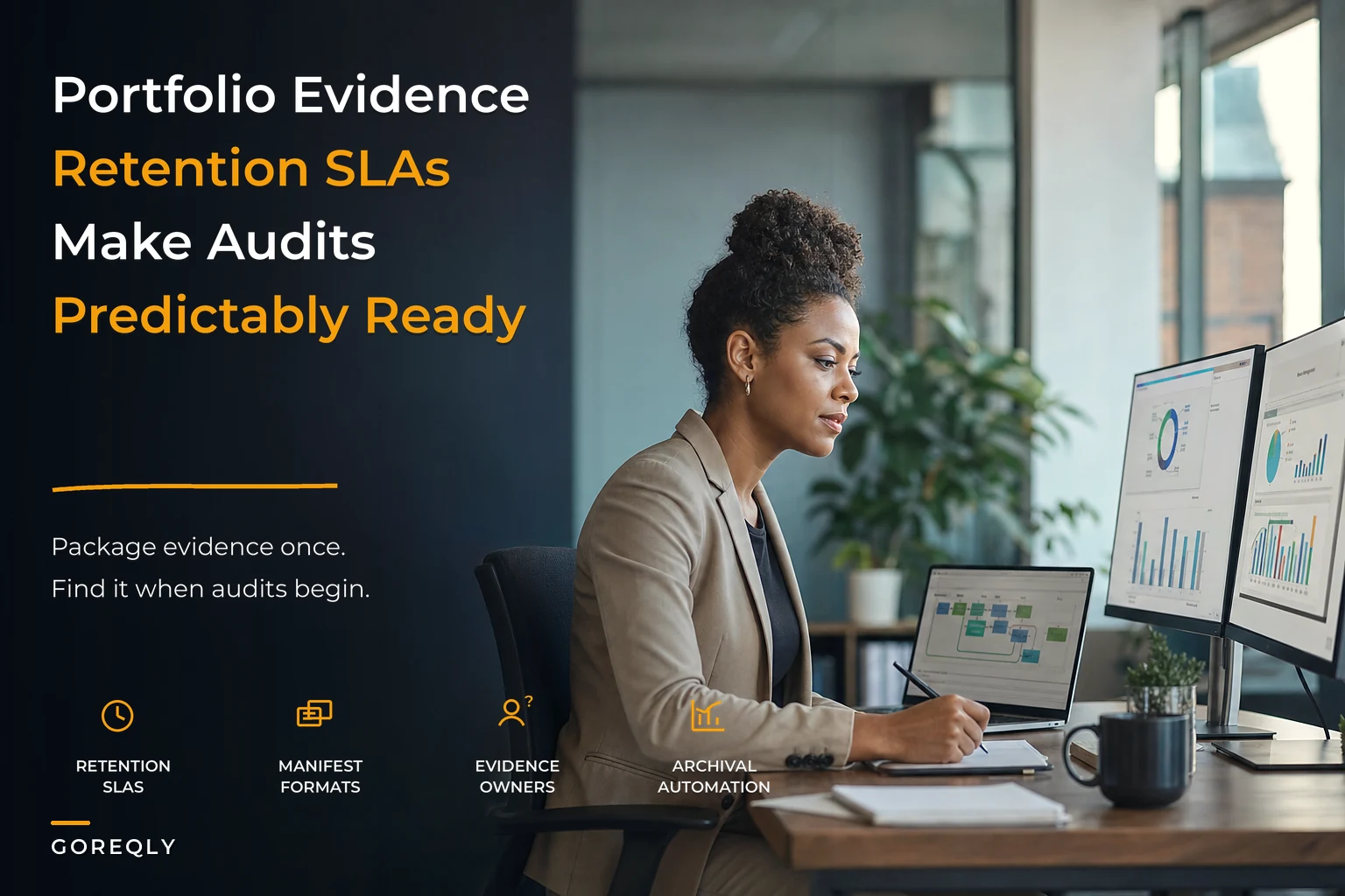 Portfolio evidence retention policy and audit-readiness model