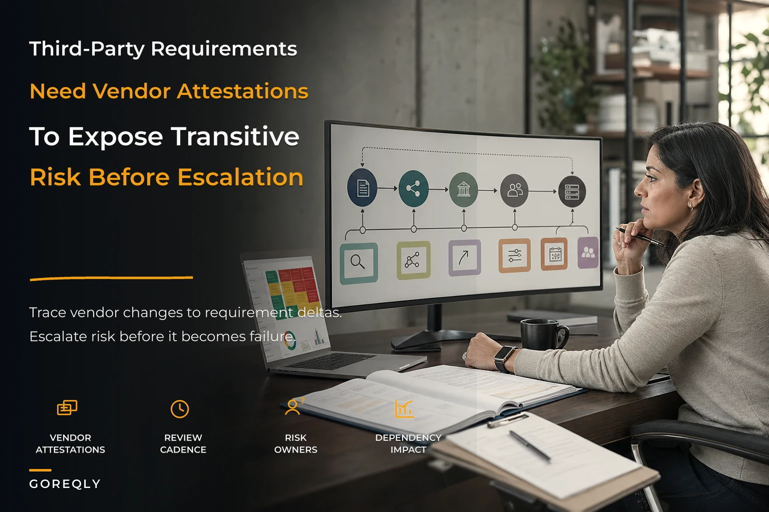 Third-party governance for requirements, vendor attestations and transitive risk
