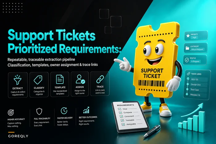 Turn support tickets into prioritized requirements: a repeatable, traceable extraction pipeline