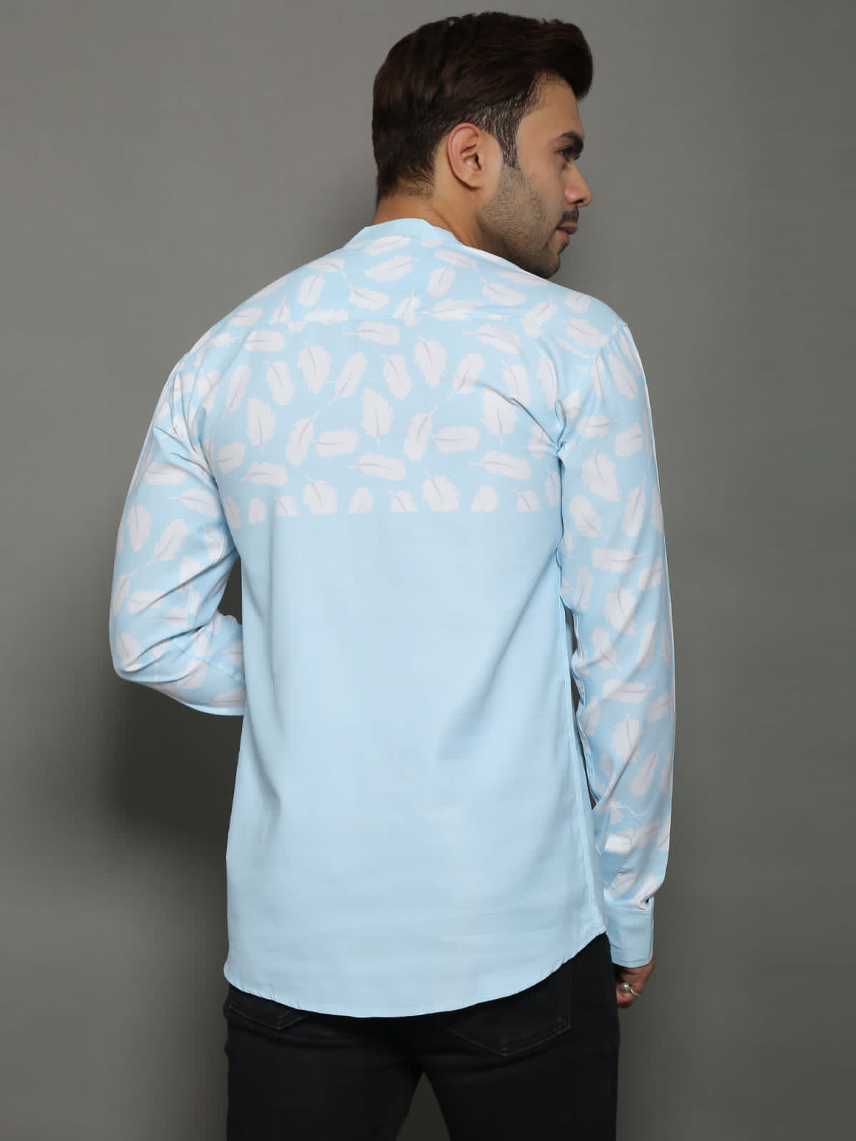 Details View - Kurta type shirt  photos - Casual Solid Kurta Shirt, Slim Fit, 100% Cotton, Stylish, Chinos, Tapered Denim, Sneakers, Dwarkesh Enterprise, Surat, Gujarat, India