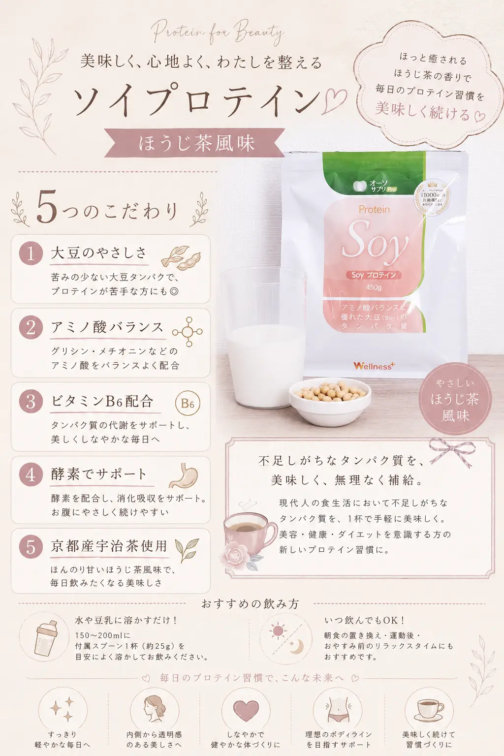 大東市でバストアップ♡ドクターズサプリのプロテイン✨️