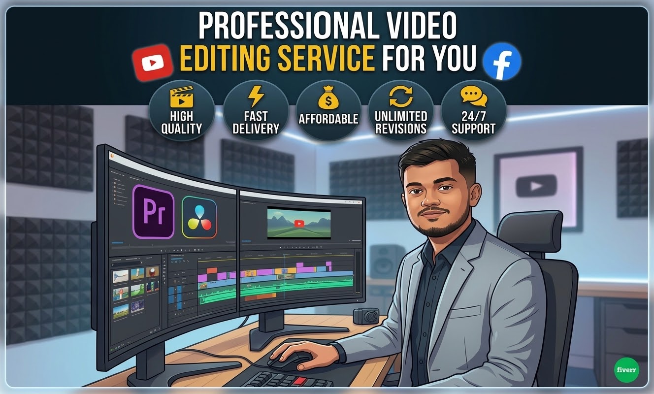 I will professionally edit videos for YouTube and Facebook
