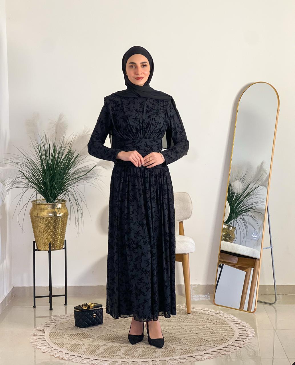Soft velvet dress, fully lined 5