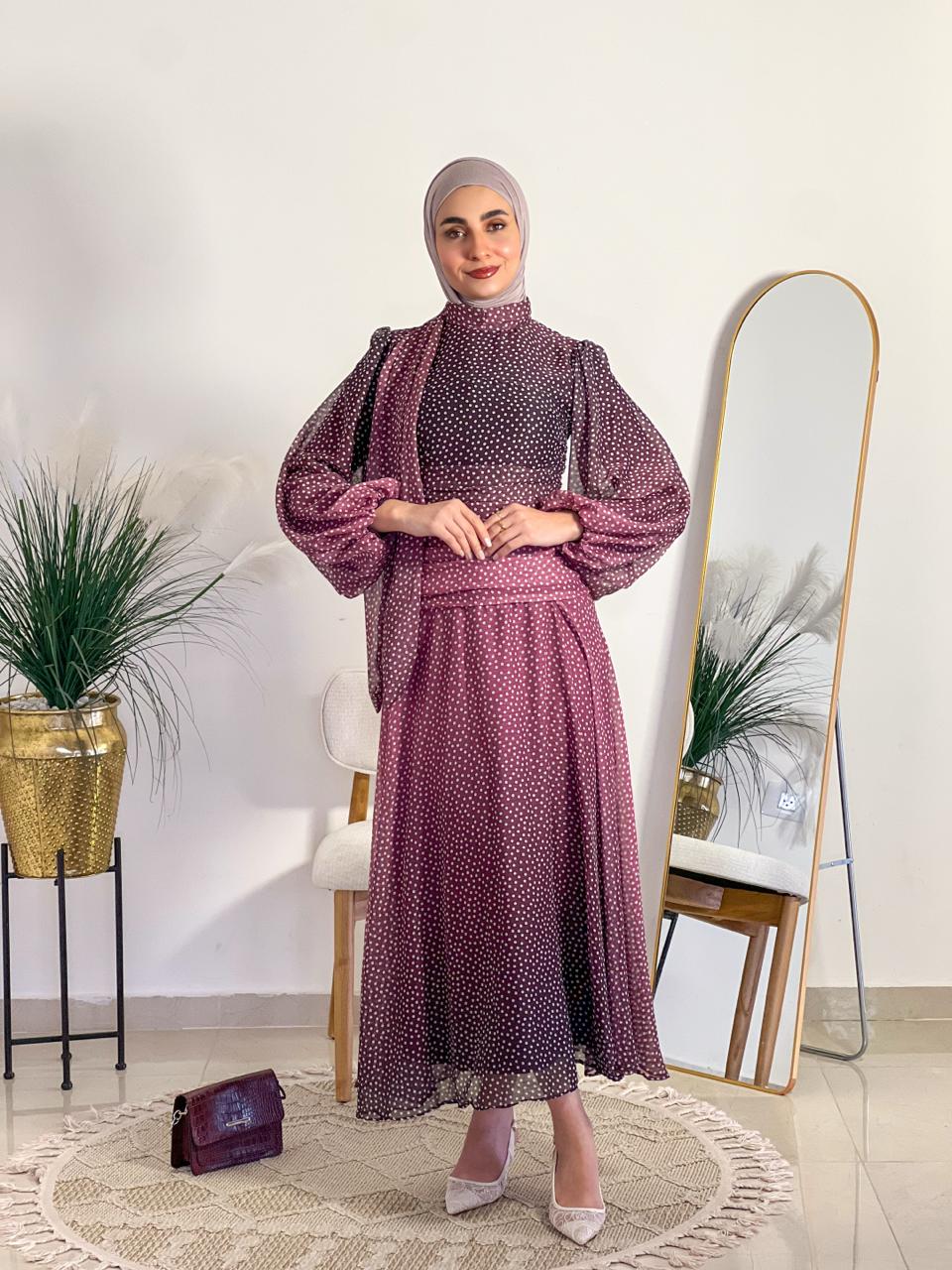 Fully lined chiffon dress