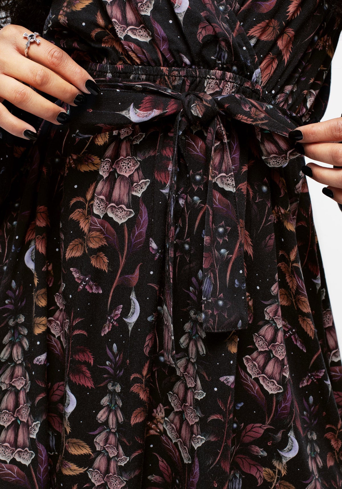 Foxglove Mini Wrap Dress hover