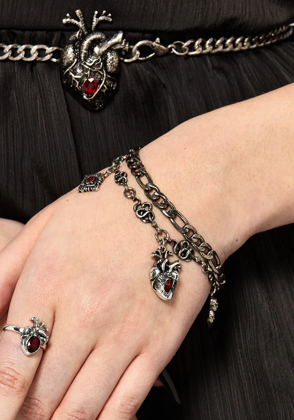 Corium and Anatomical Chain Heart Bracelet