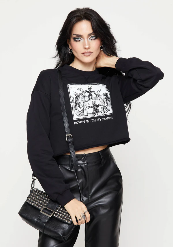 Demons Crop Sweat Top 3