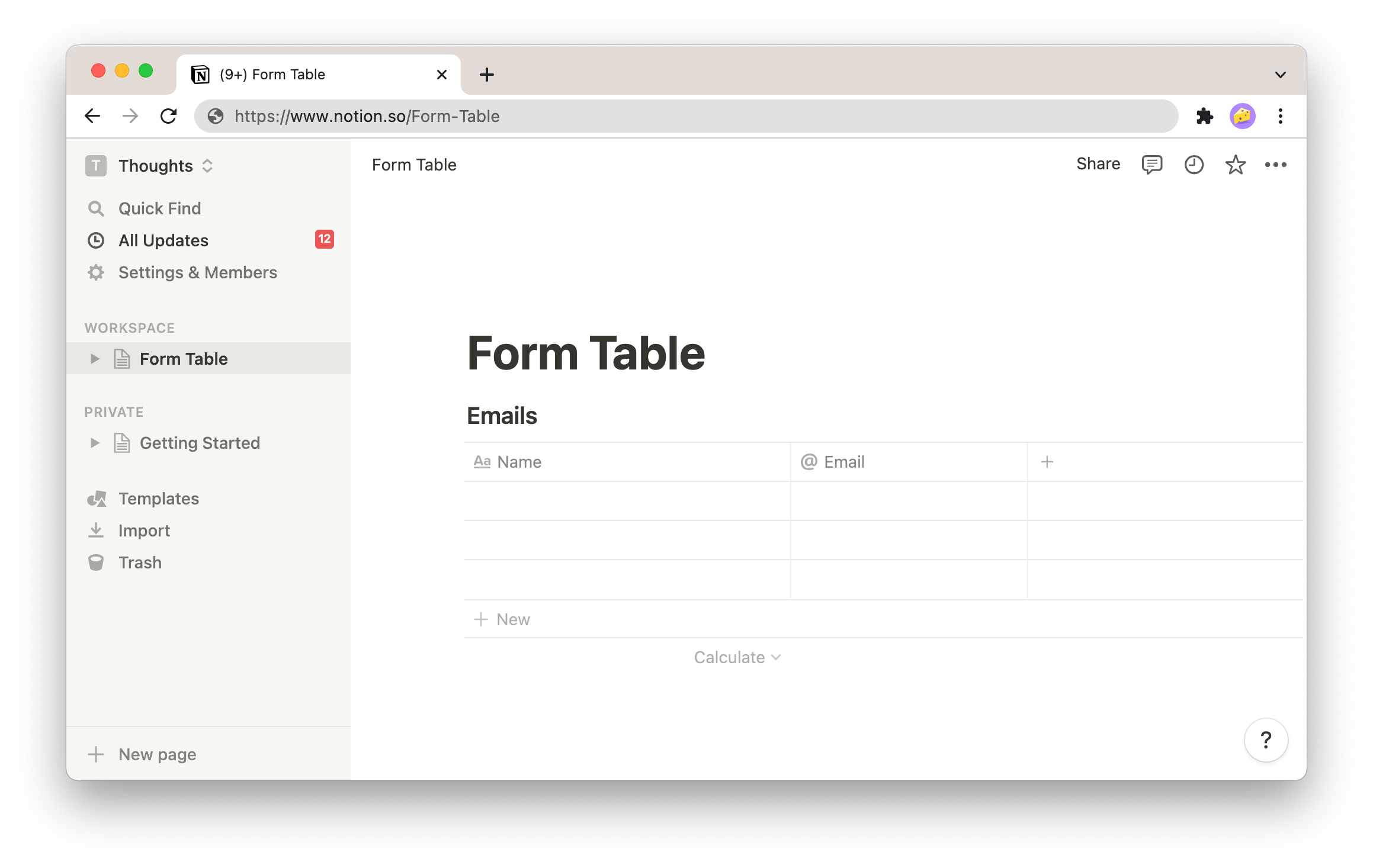 Notion Database