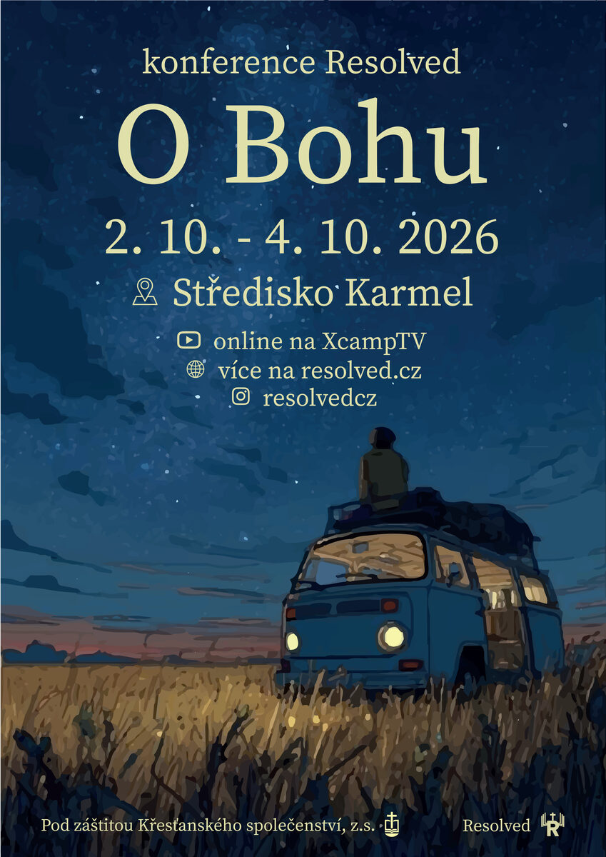 Plakát konference Resolved O Bohu 2026