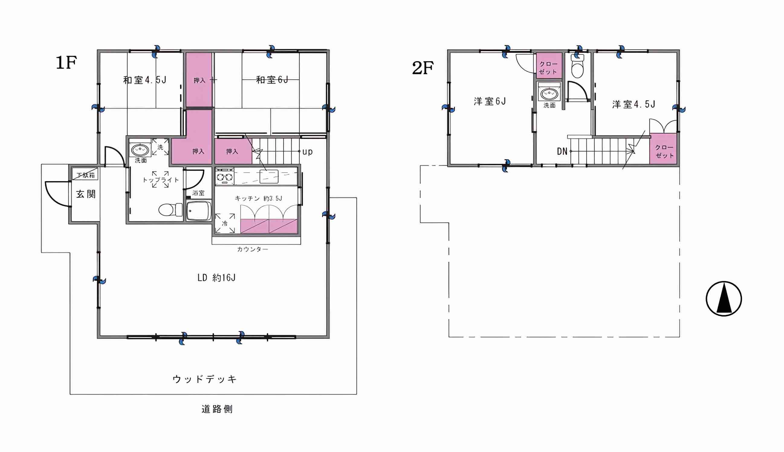 北軽井沢大学村の中古戸建の間取り