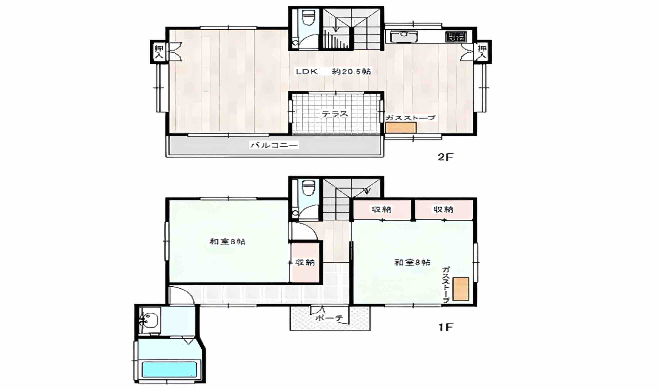 箱根宮城野の中古戸建の間取り