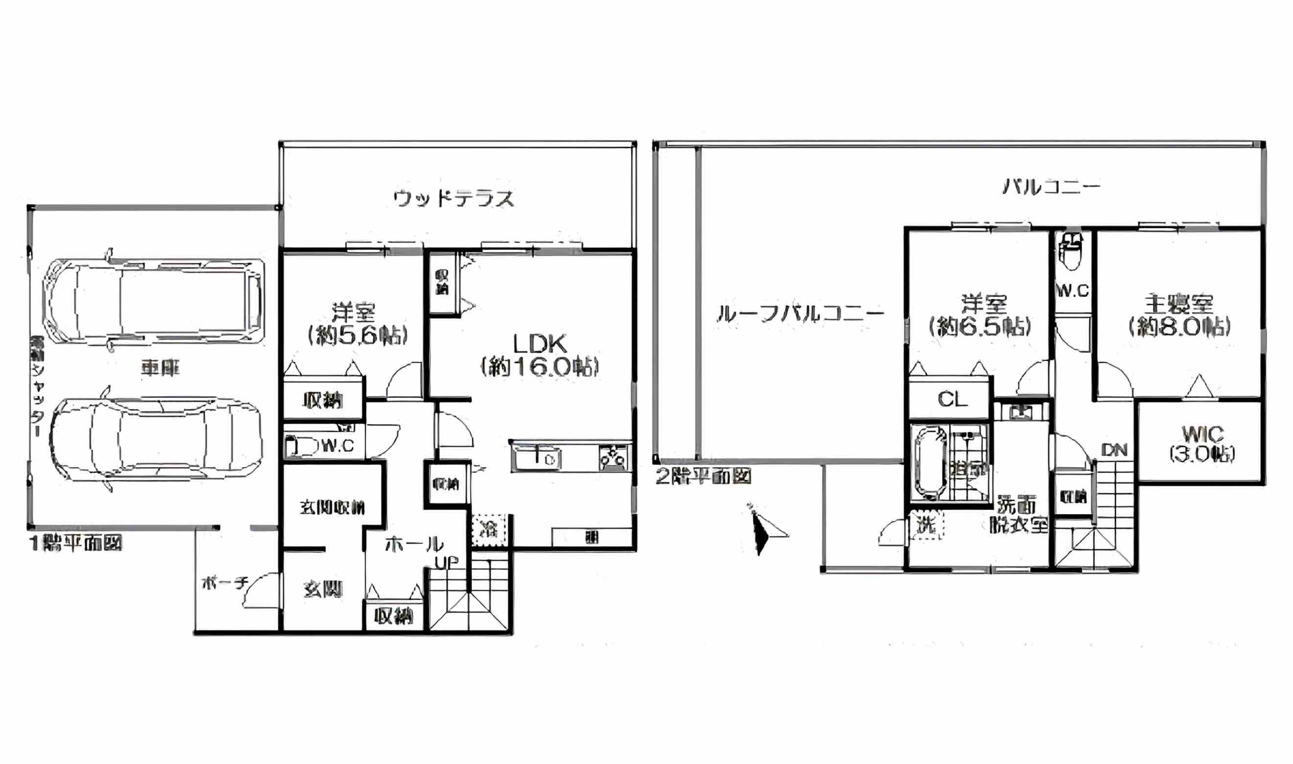 熱海市下多賀の中古戸建の間取り
