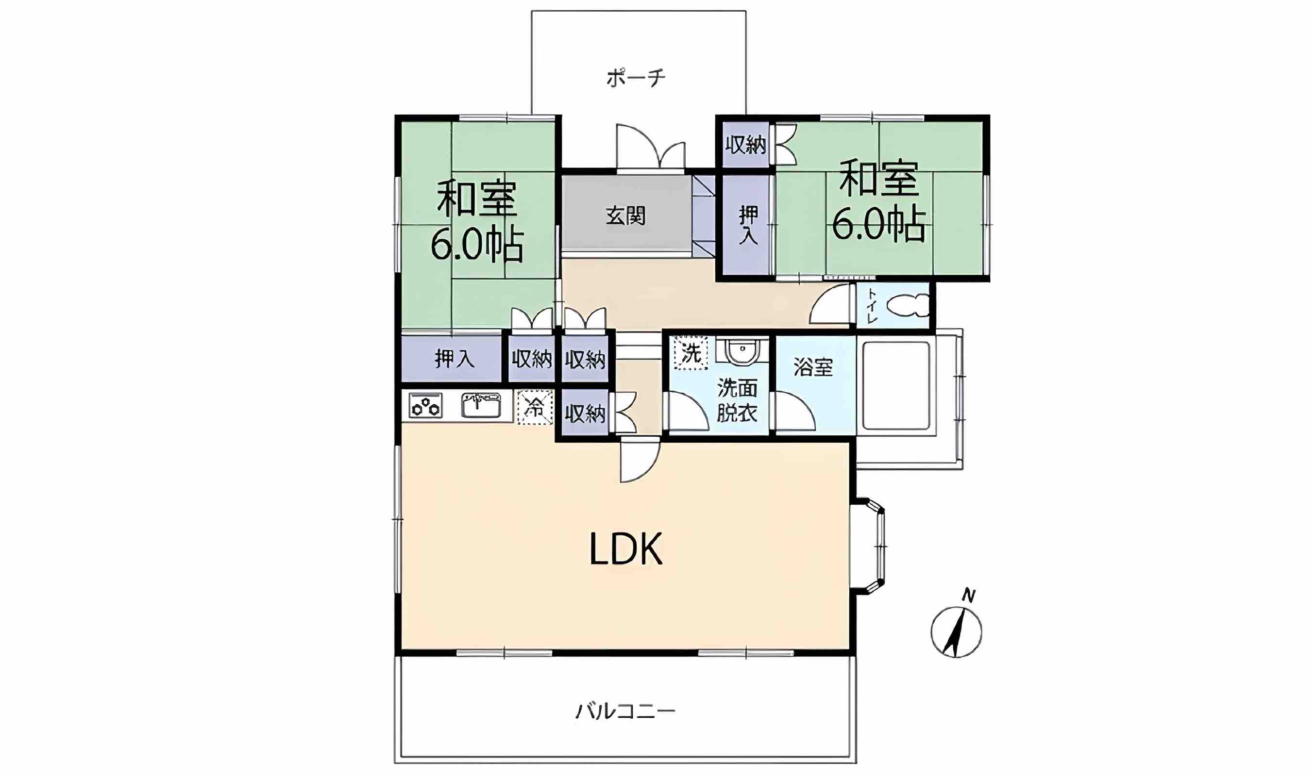 伊東市池の中古戸建の間取り