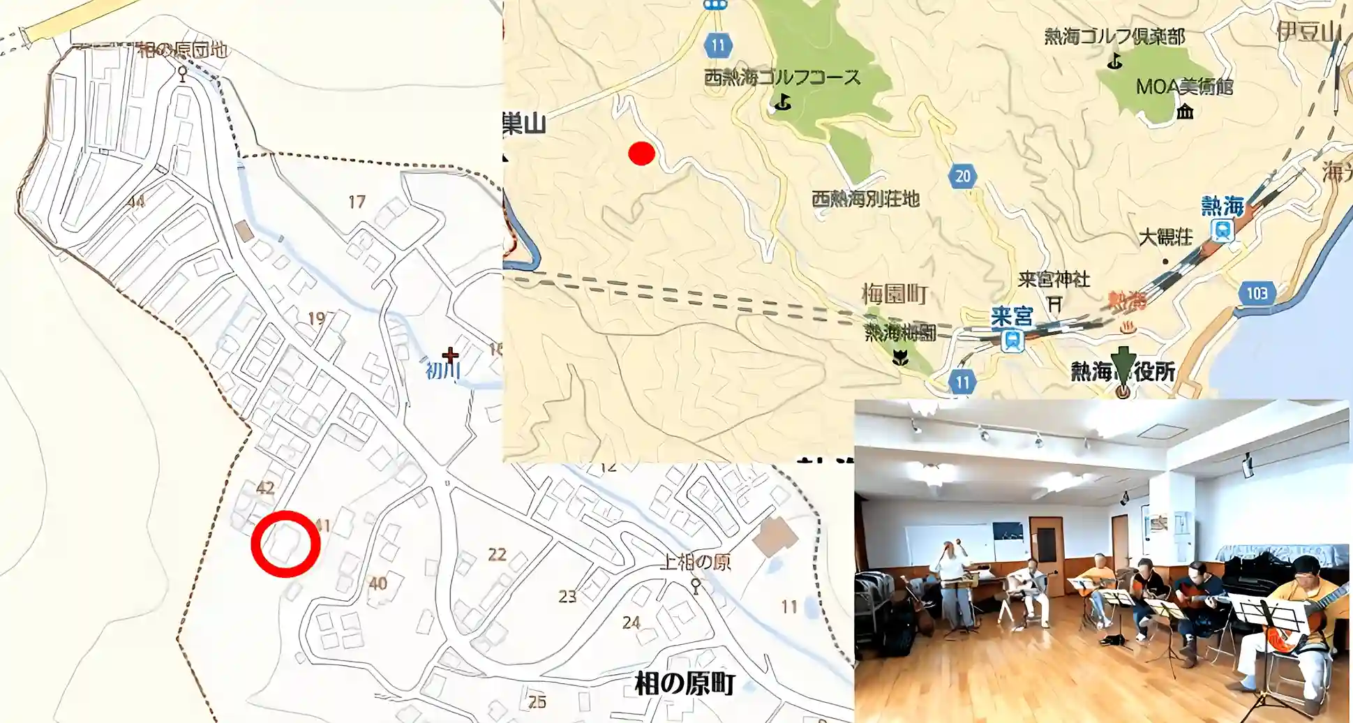 相の原町の物件の地図