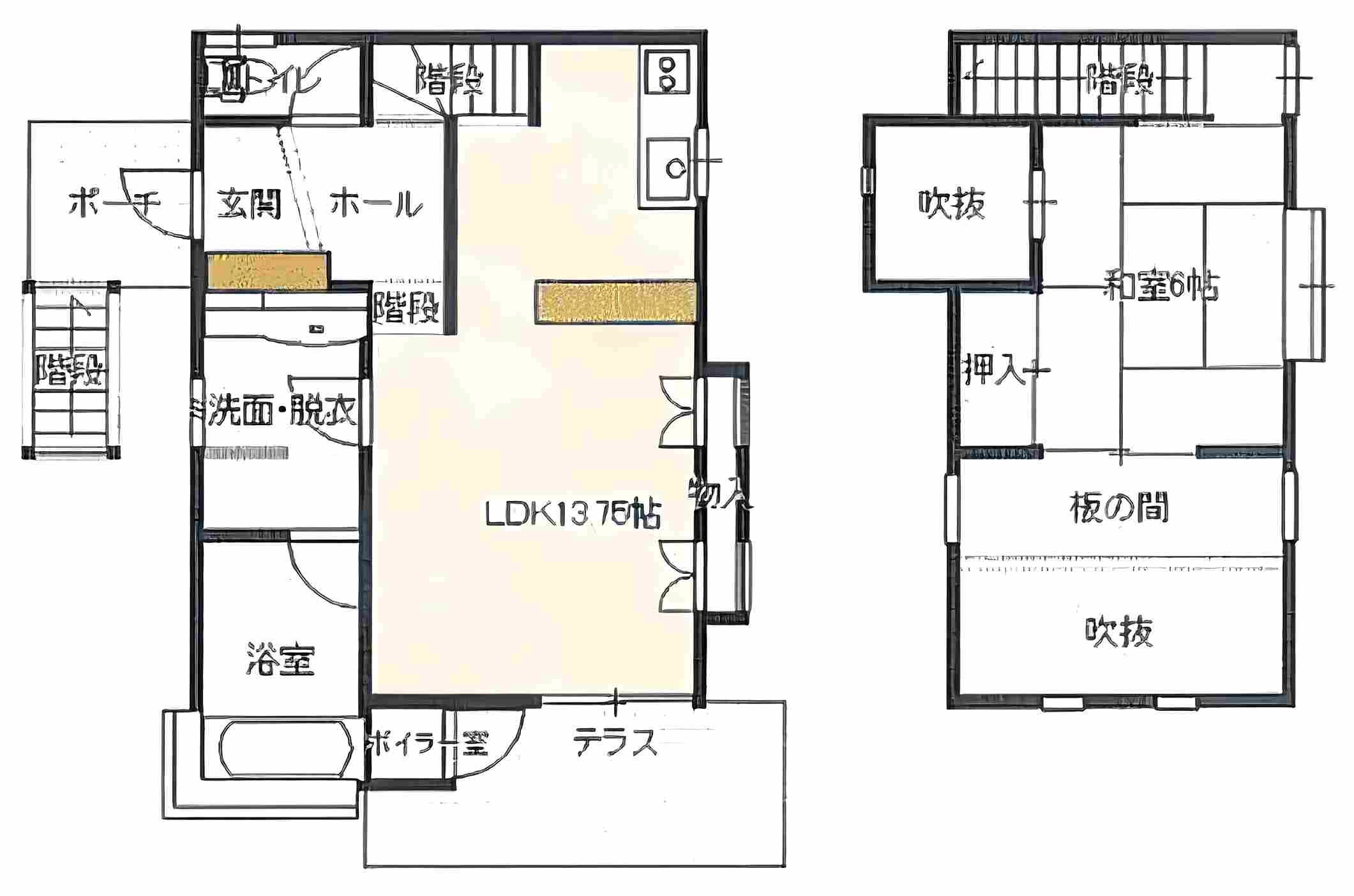 那須町高久乙の中古物件の間取り
