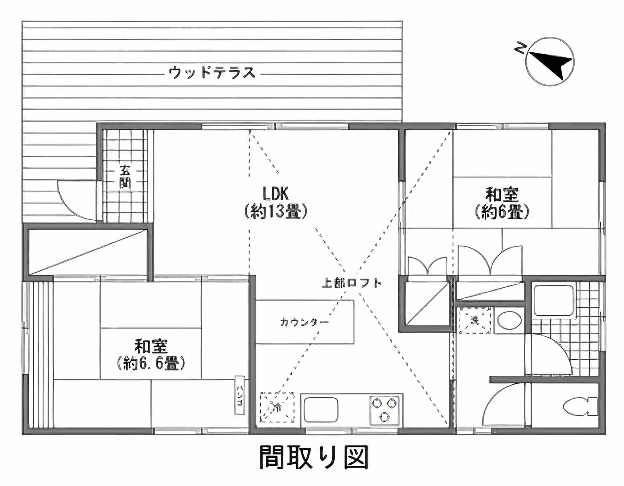 軽井沢町大字発地の中古戸建の間取り