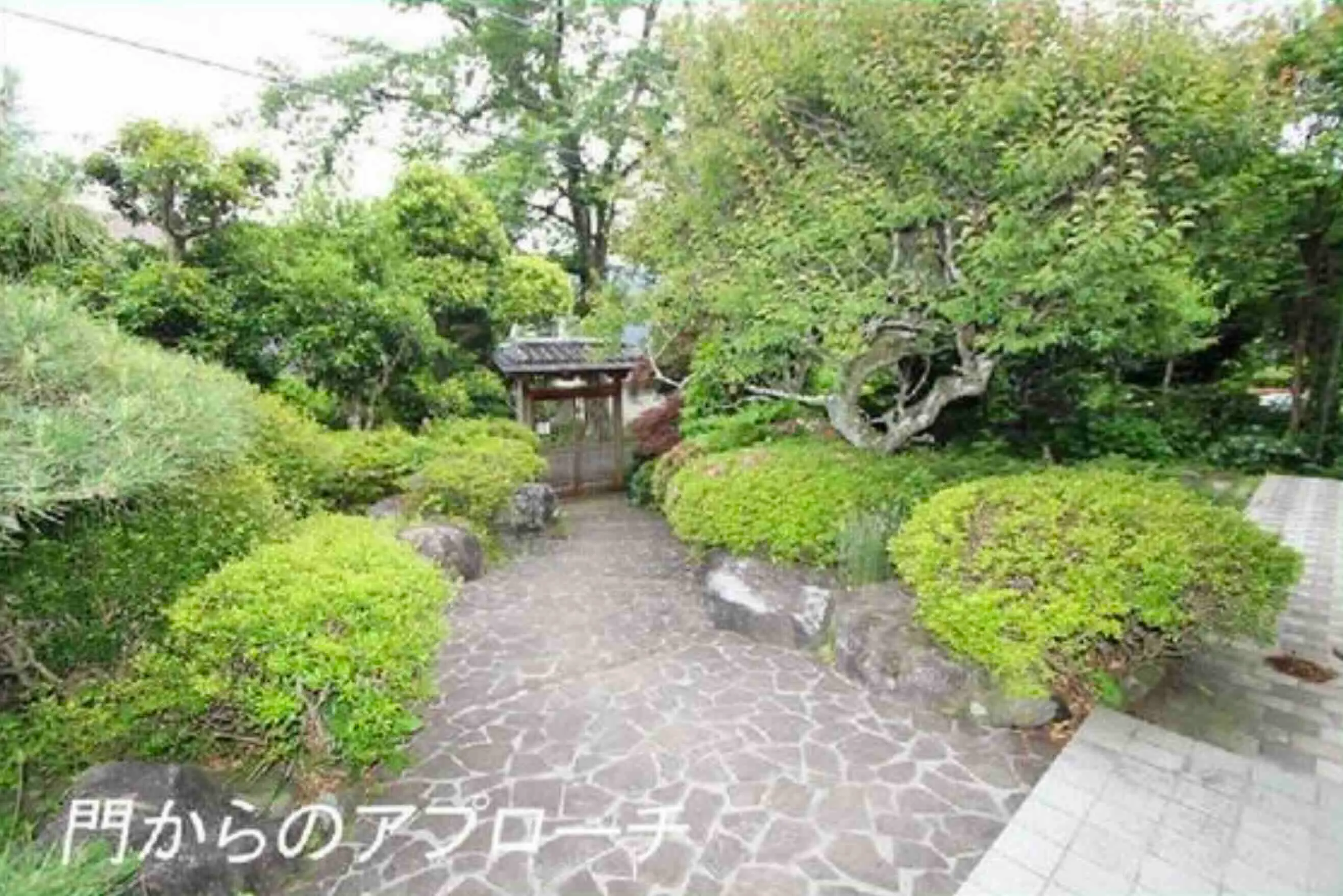 伊豆高原別荘の玄関までのアプローチ