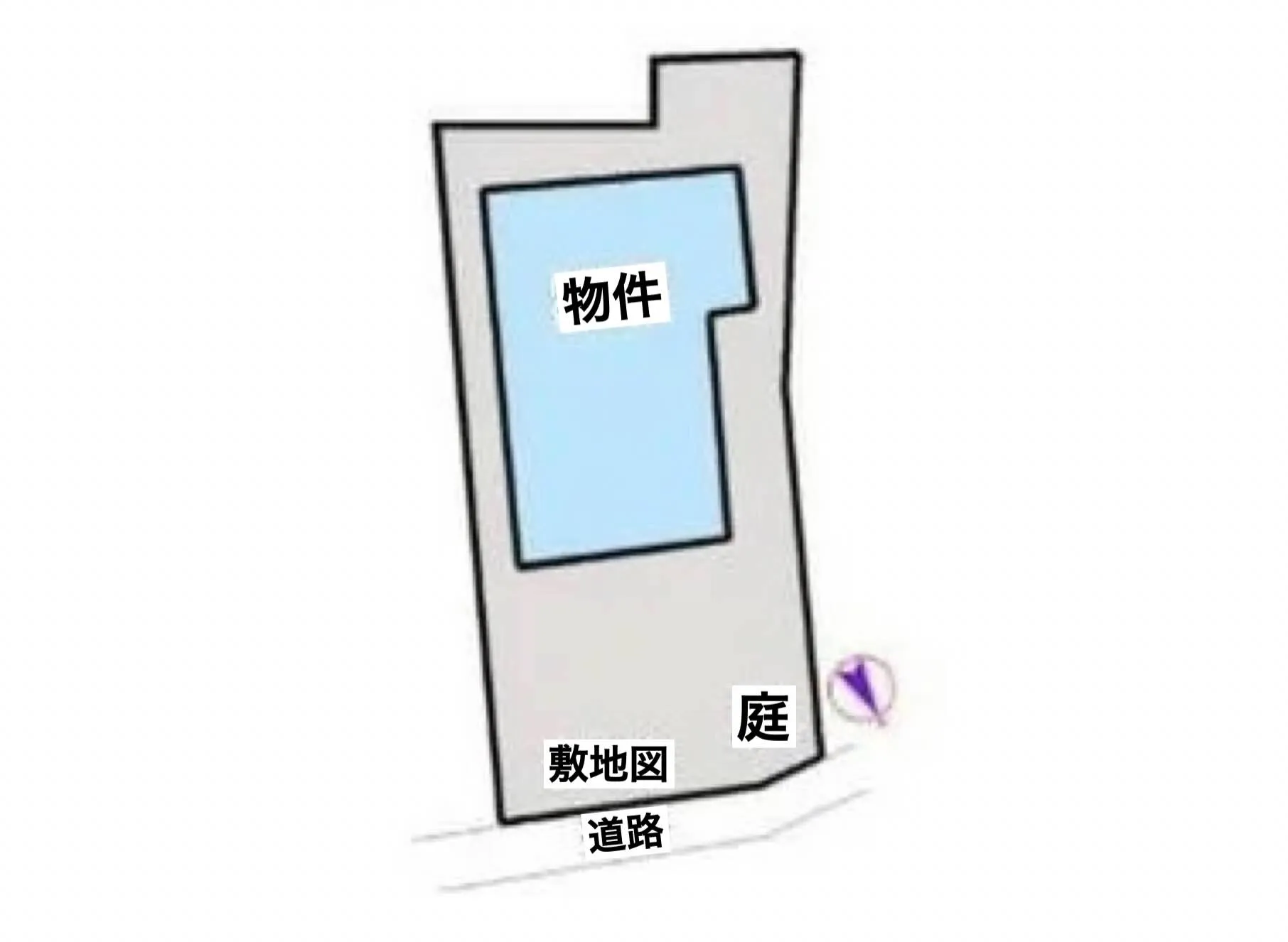 清河源宮上中古戸建の敷地図