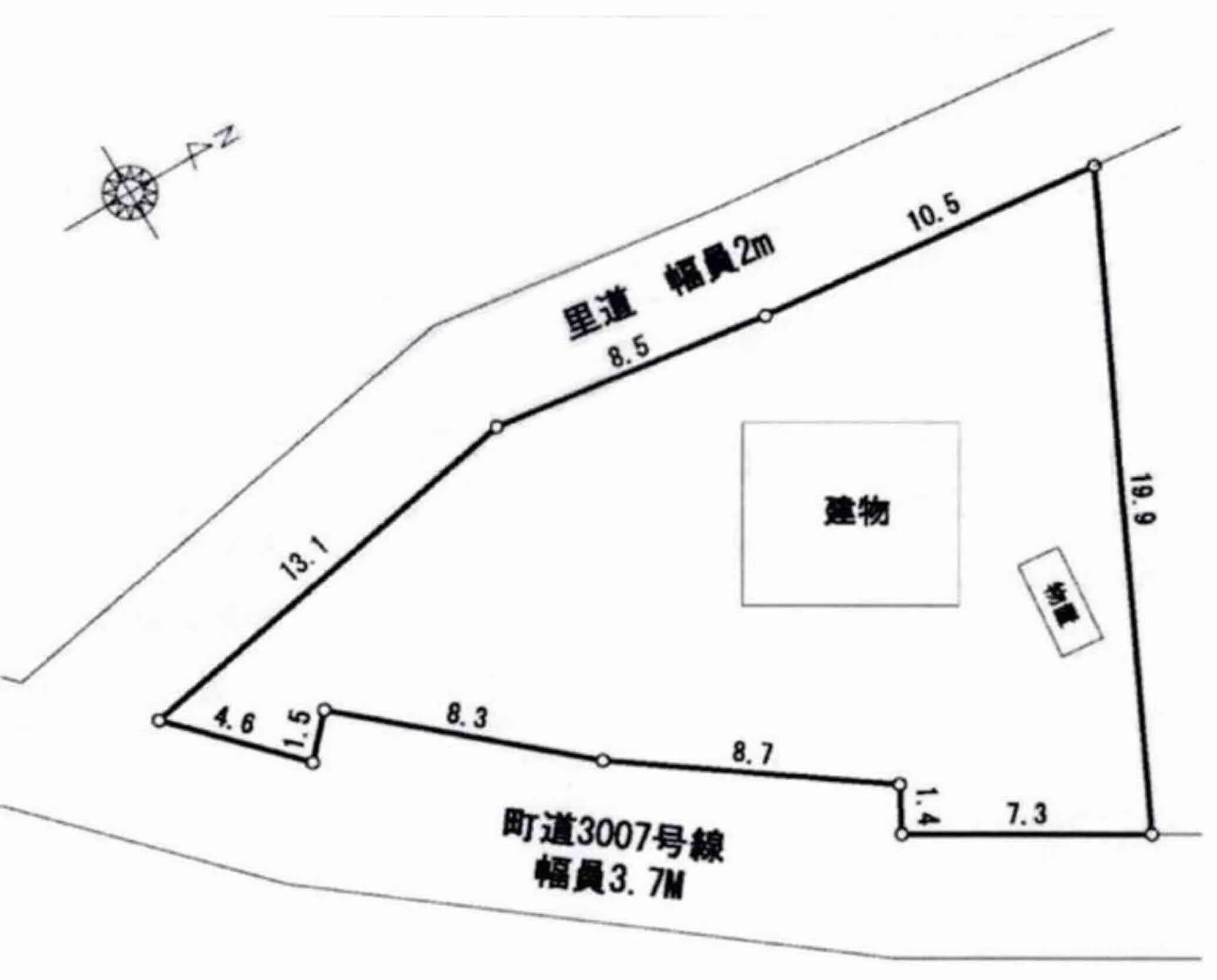 安房郡鋸南町戸建の敷地図