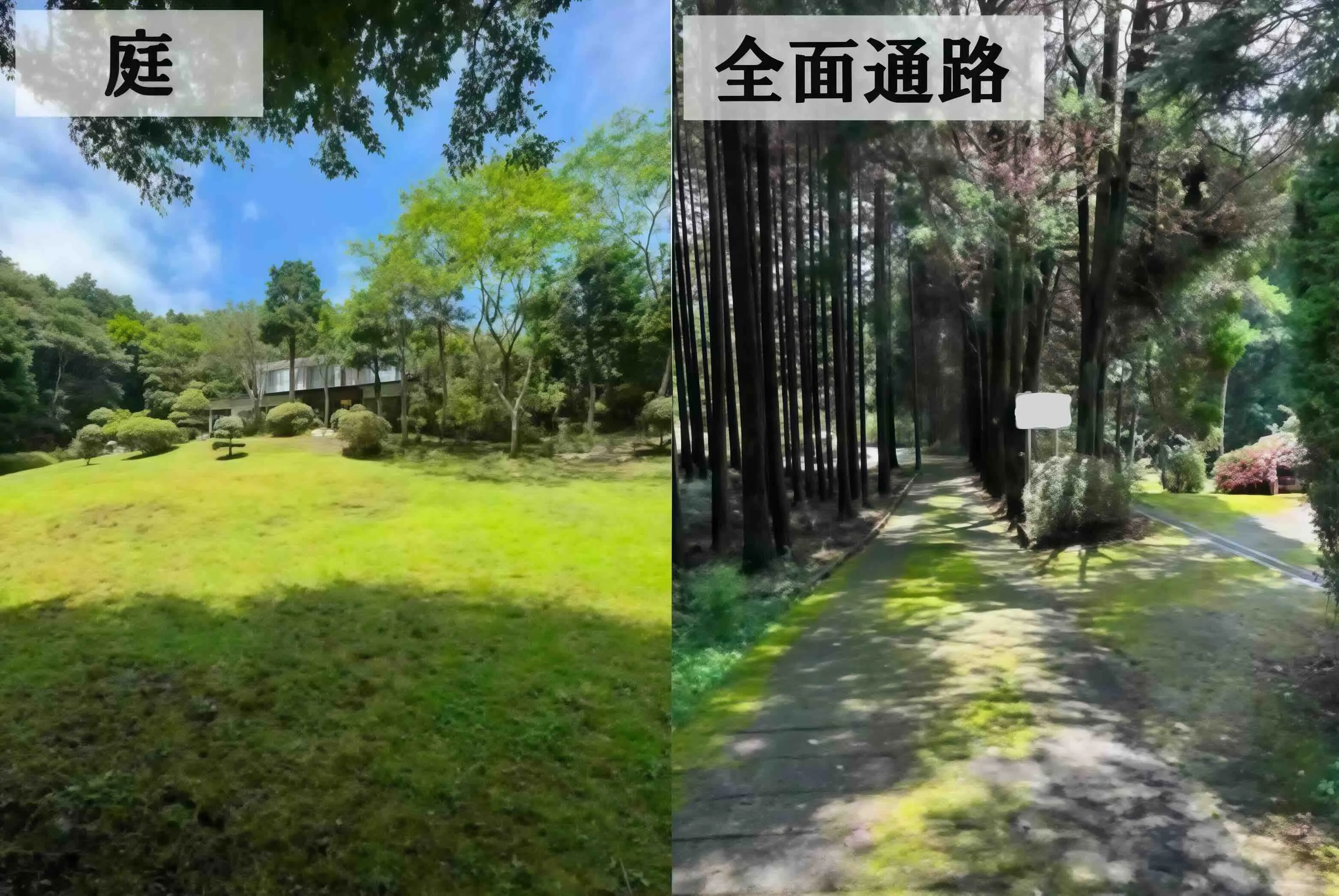 箱根町仙石原中古戸建の敷地